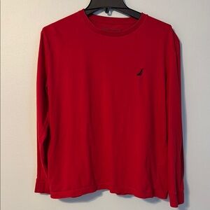 Nautica Men's Red Long Sleeve Shirt